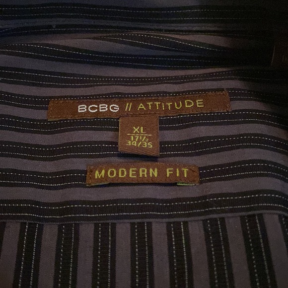 BCBG Mens Button Up Dress Shirt - Picture 4 of 4